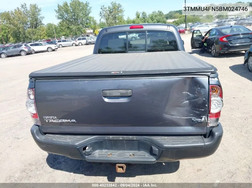 2011 Toyota Tacoma Double Cab Long Bed VIN: 3TMMU4FN5BM024746 Lot: 40233842