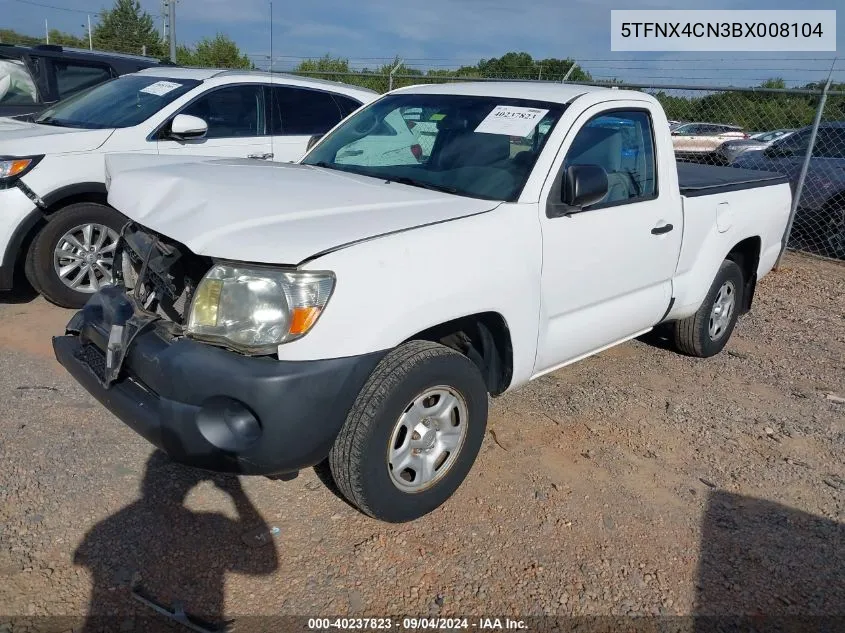 2011 Toyota Tacoma VIN: 5TFNX4CN3BX008104 Lot: 40237823