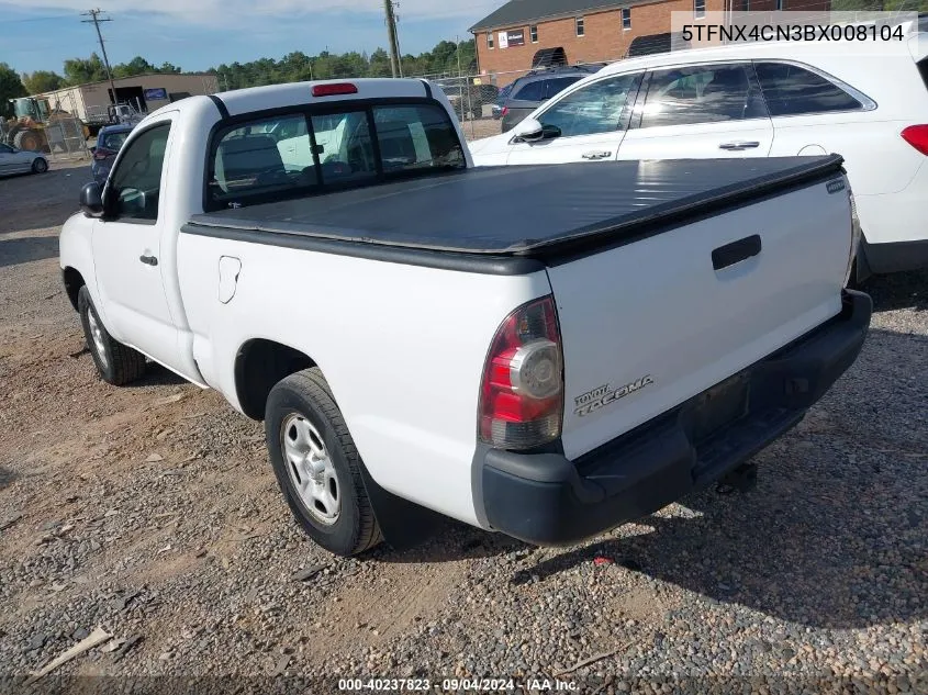 2011 Toyota Tacoma VIN: 5TFNX4CN3BX008104 Lot: 40237823