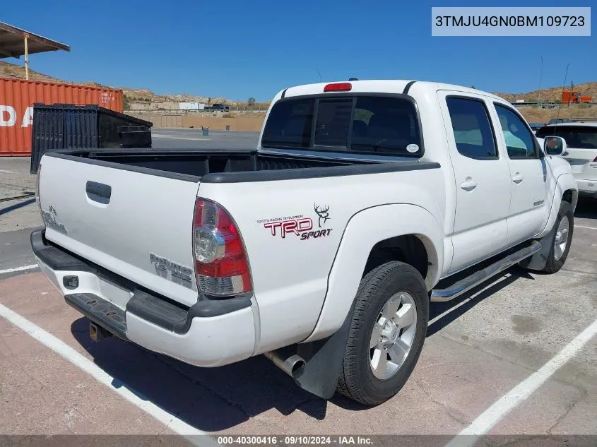 2011 Toyota Tacoma Prerunner V6 VIN: 3TMJU4GN0BM109723 Lot: 40300416