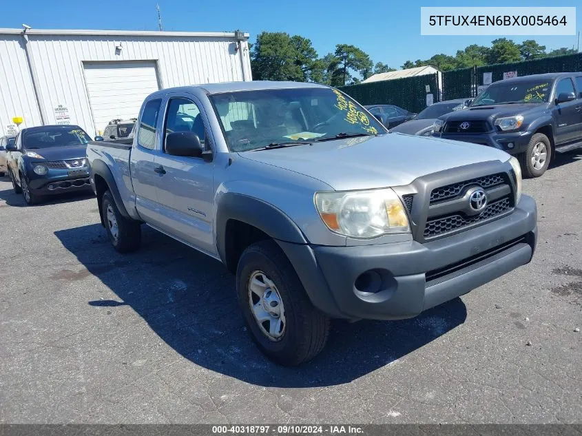 2011 Toyota Tacoma VIN: 5TFUX4EN6BX005464 Lot: 40318797