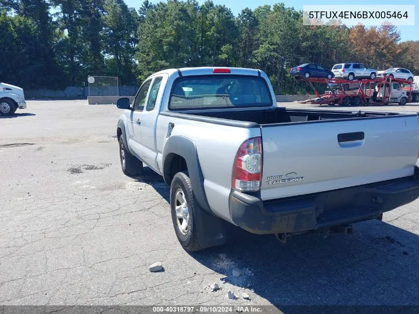 2011 Toyota Tacoma VIN: 5TFUX4EN6BX005464 Lot: 40318797