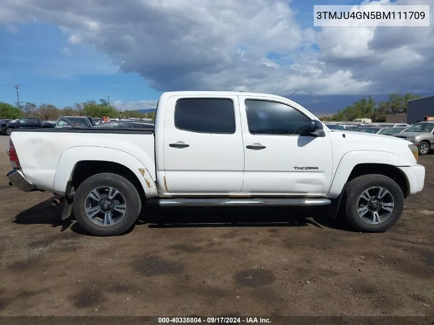 2011 Toyota Tacoma Prerunner V6 VIN: 3TMJU4GN5BM111709 Lot: 40338804