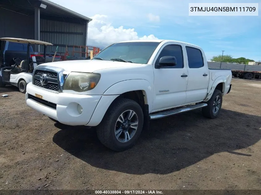 2011 Toyota Tacoma Prerunner V6 VIN: 3TMJU4GN5BM111709 Lot: 40338804