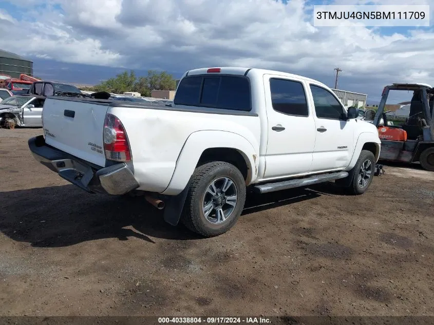 2011 Toyota Tacoma Prerunner V6 VIN: 3TMJU4GN5BM111709 Lot: 40338804