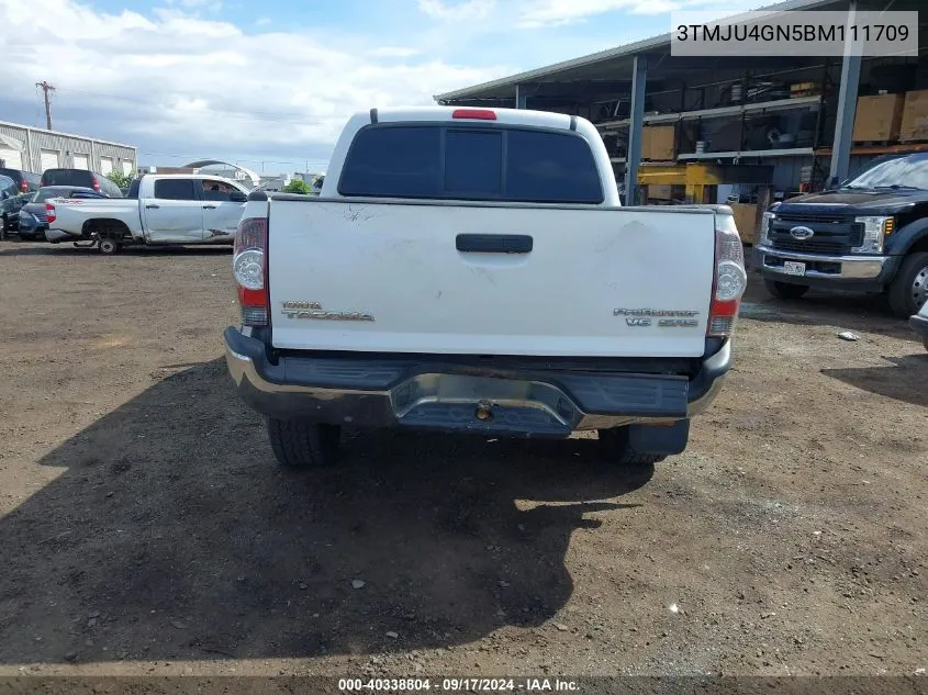 2011 Toyota Tacoma Prerunner V6 VIN: 3TMJU4GN5BM111709 Lot: 40338804