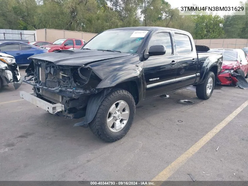 2011 Toyota Tacoma Double Cab Long Bed VIN: 3TMMU4FN3BM031629 Lot: 40344793