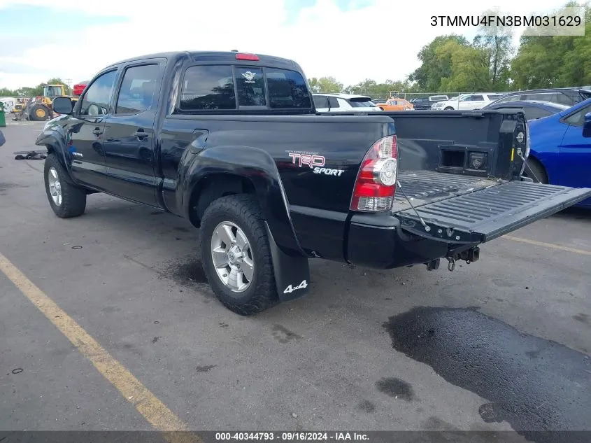 2011 Toyota Tacoma Double Cab Long Bed VIN: 3TMMU4FN3BM031629 Lot: 40344793