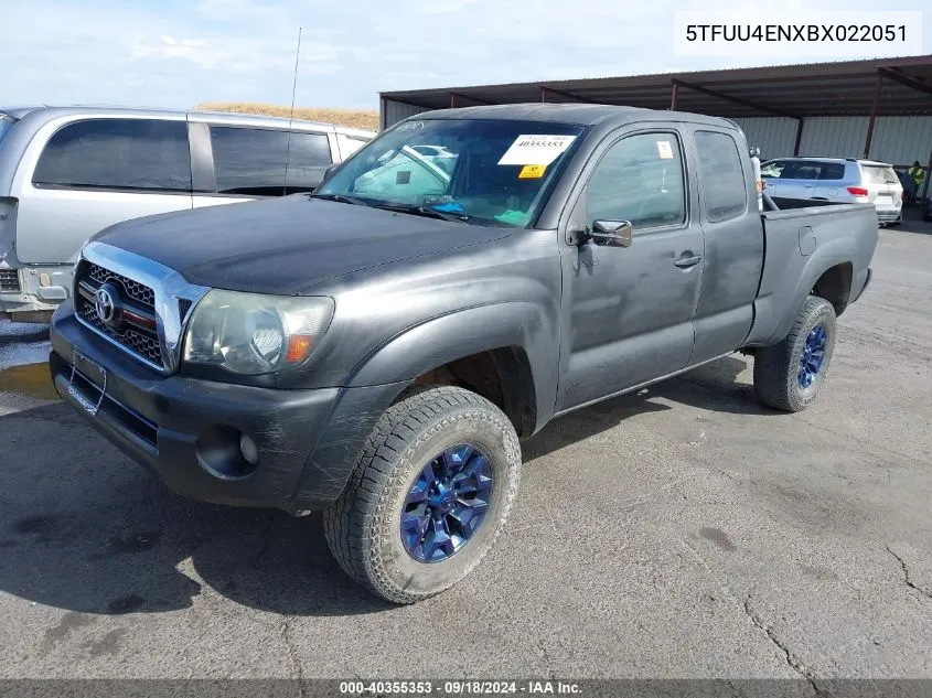 2011 Toyota Tacoma Base V6 VIN: 5TFUU4ENXBX022051 Lot: 40355353