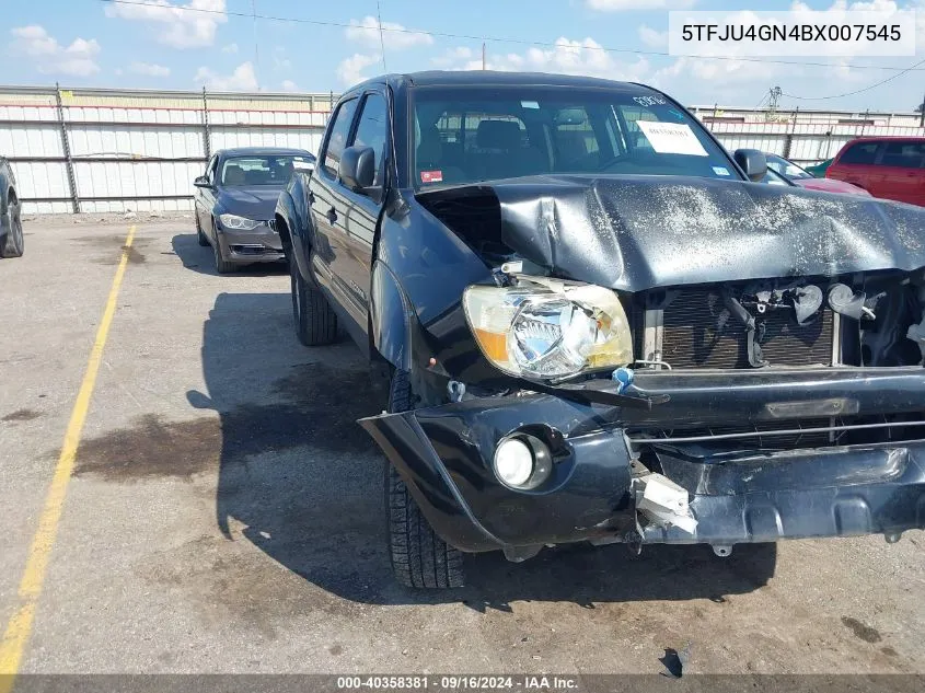 2011 Toyota Tacoma Prerunner V6 VIN: 5TFJU4GN4BX007545 Lot: 40358381