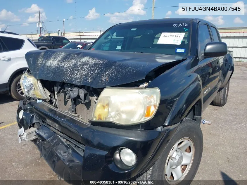 2011 Toyota Tacoma Prerunner V6 VIN: 5TFJU4GN4BX007545 Lot: 40358381