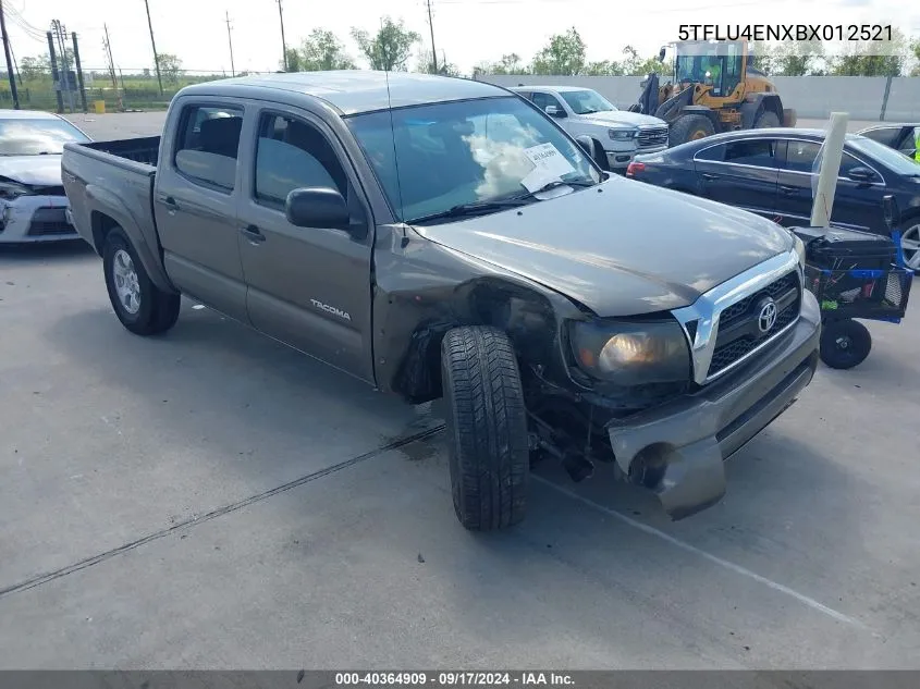 2011 Toyota Tacoma Base V6 VIN: 5TFLU4ENXBX012521 Lot: 40364909