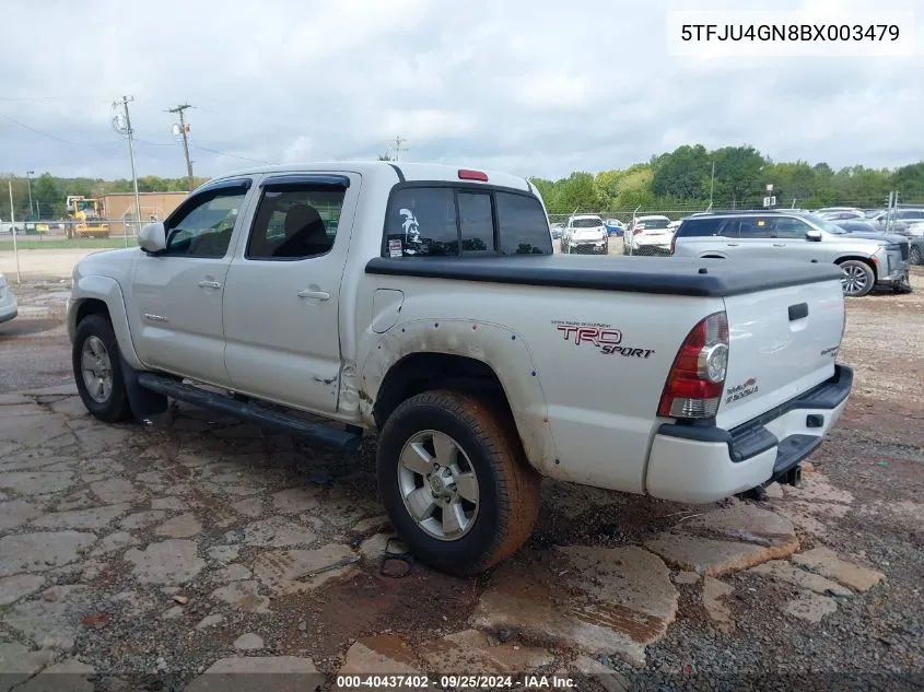 2011 Toyota Tacoma Prerunner V6 VIN: 5TFJU4GN8BX003479 Lot: 40437402