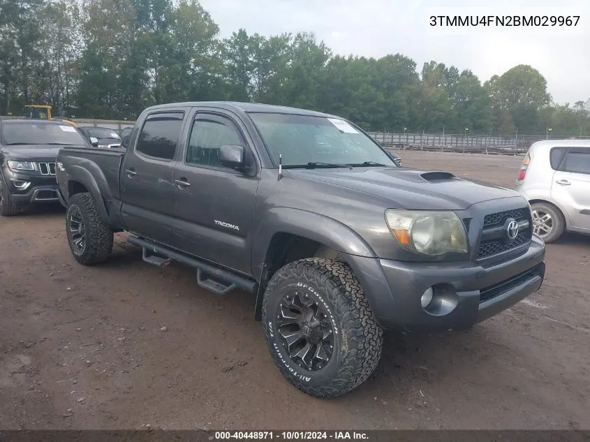 2011 Toyota Tacoma Double Cab Long Bed VIN: 3TMMU4FN2BM029967 Lot: 40448971