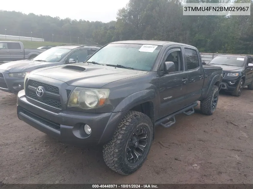 3TMMU4FN2BM029967 2011 Toyota Tacoma Double Cab Long Bed