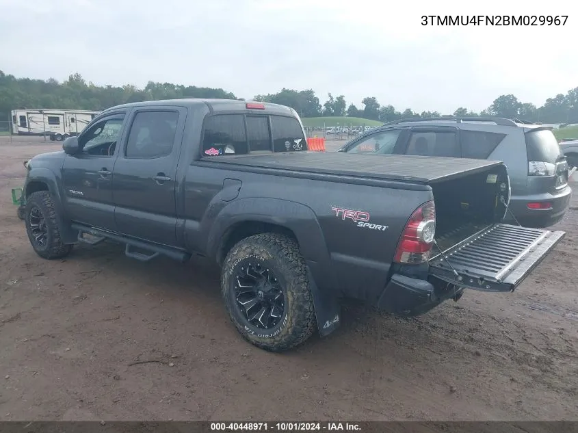 3TMMU4FN2BM029967 2011 Toyota Tacoma Double Cab Long Bed