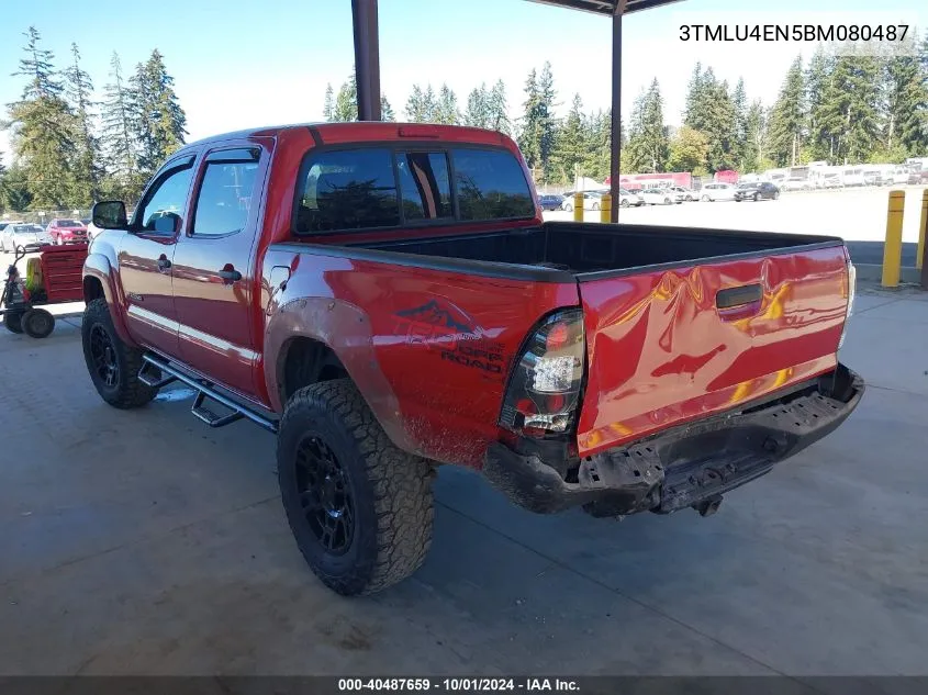 2011 Toyota Tacoma Base V6 VIN: 3TMLU4EN5BM080487 Lot: 40487659