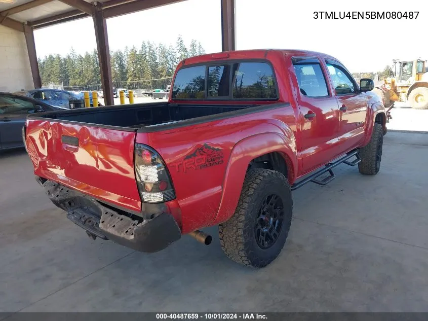 2011 Toyota Tacoma Base V6 VIN: 3TMLU4EN5BM080487 Lot: 40487659