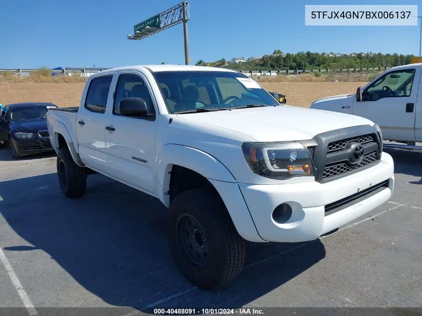 2011 Toyota Tacoma Prerunner VIN: 5TFJX4GN7BX006137 Lot: 40488091