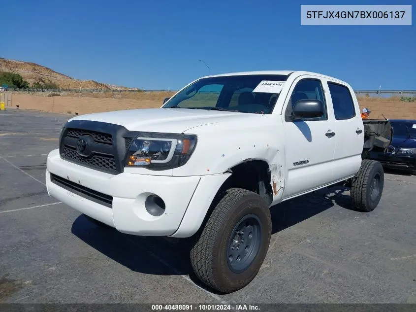 2011 Toyota Tacoma Prerunner VIN: 5TFJX4GN7BX006137 Lot: 40488091