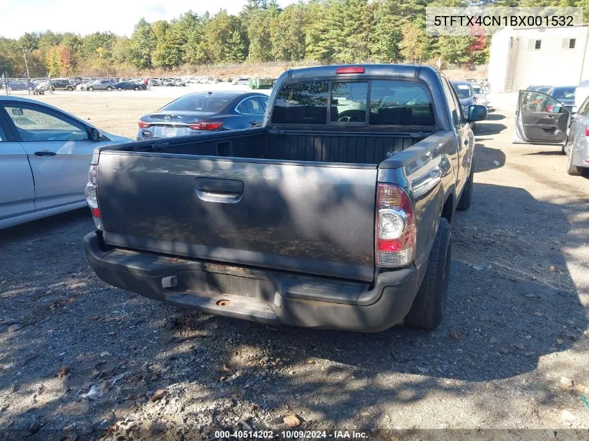 2011 Toyota Tacoma Access Cab VIN: 5TFTX4CN1BX001532 Lot: 40514202