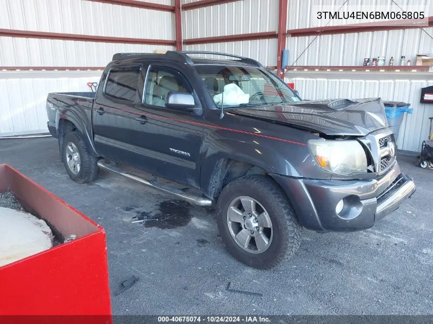 2011 Toyota Tacoma Double Cab VIN: 3TMLU4EN6BM065805 Lot: 40675074