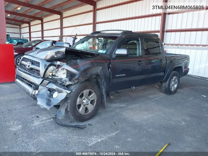 2011 Toyota Tacoma Double Cab VIN: 3TMLU4EN6BM065805 Lot: 40675074