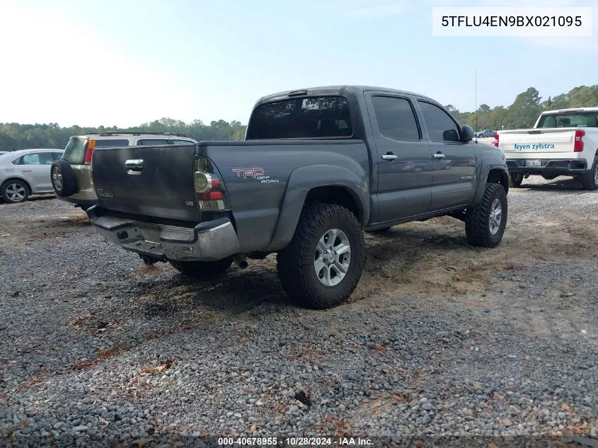 2011 Toyota Tacoma Double Cab VIN: 5TFLU4EN9BX021095 Lot: 40678955