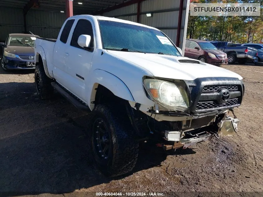 2011 Toyota Tacoma Access Cab VIN: 5TFUU4EN5BX011412 Lot: 40684046