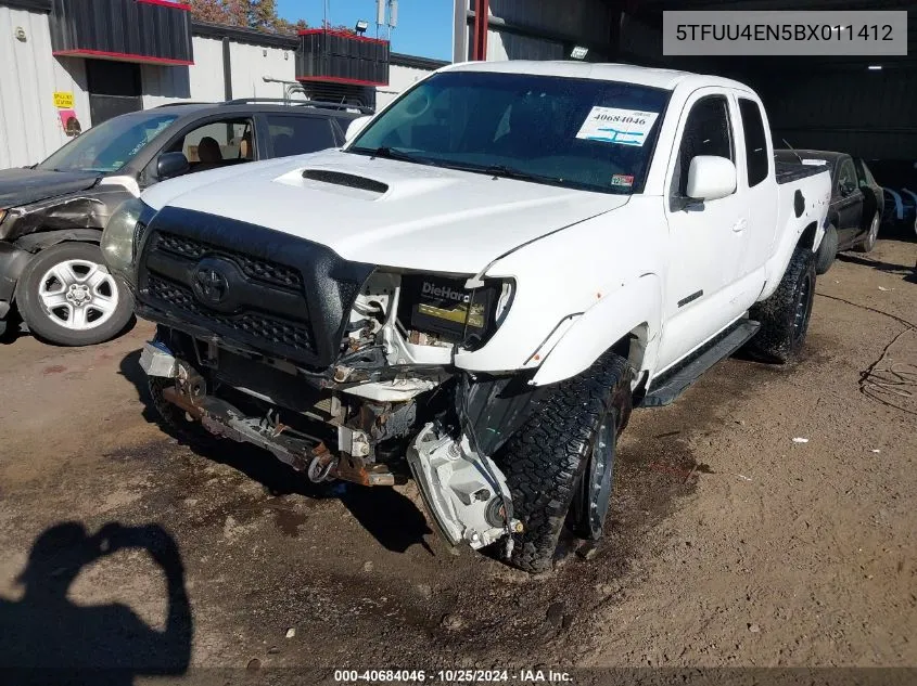 2011 Toyota Tacoma Access Cab VIN: 5TFUU4EN5BX011412 Lot: 40684046