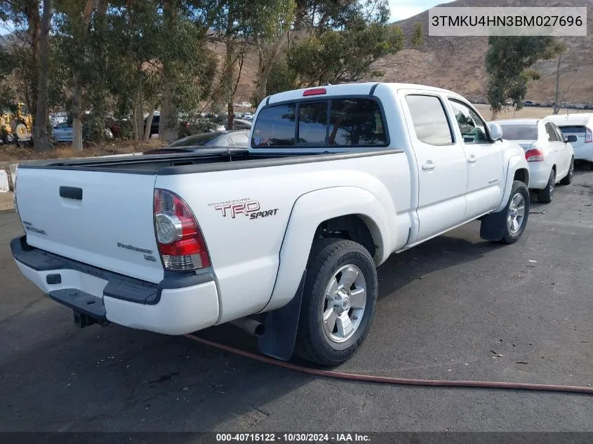 2011 Toyota Tacoma Dbl Cab Prerunner Lng Bed VIN: 3TMKU4HN3BM027696 Lot: 40715122