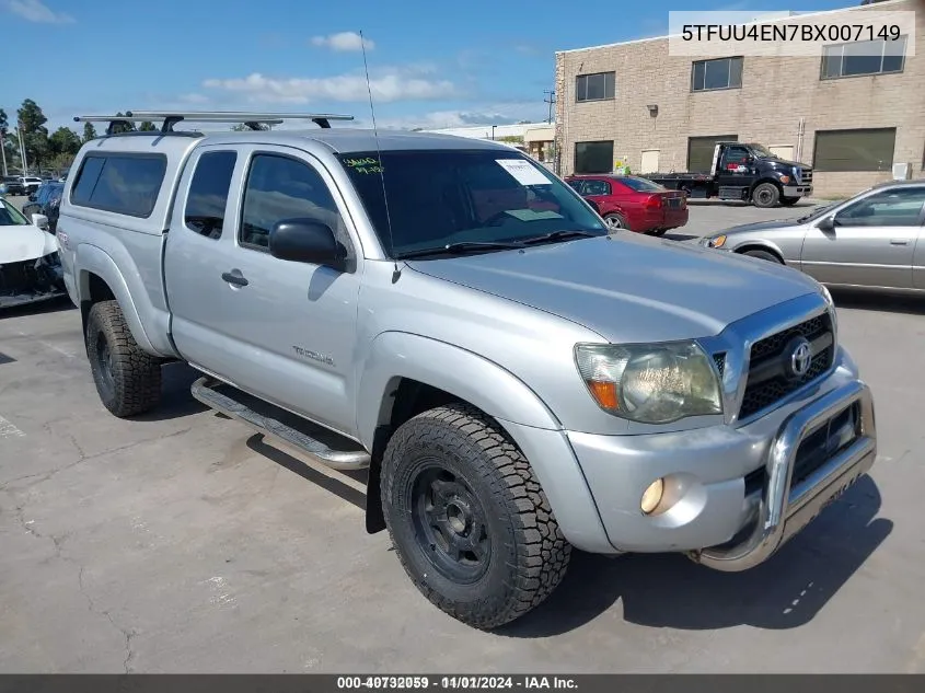 2011 Toyota Tacoma Base V6 VIN: 5TFUU4EN7BX007149 Lot: 40732059