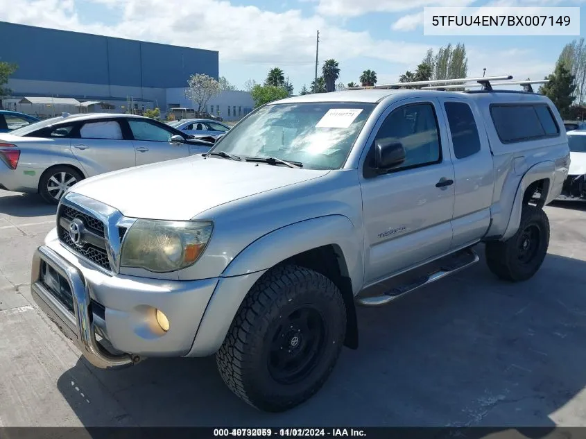 2011 Toyota Tacoma Base V6 VIN: 5TFUU4EN7BX007149 Lot: 40732059