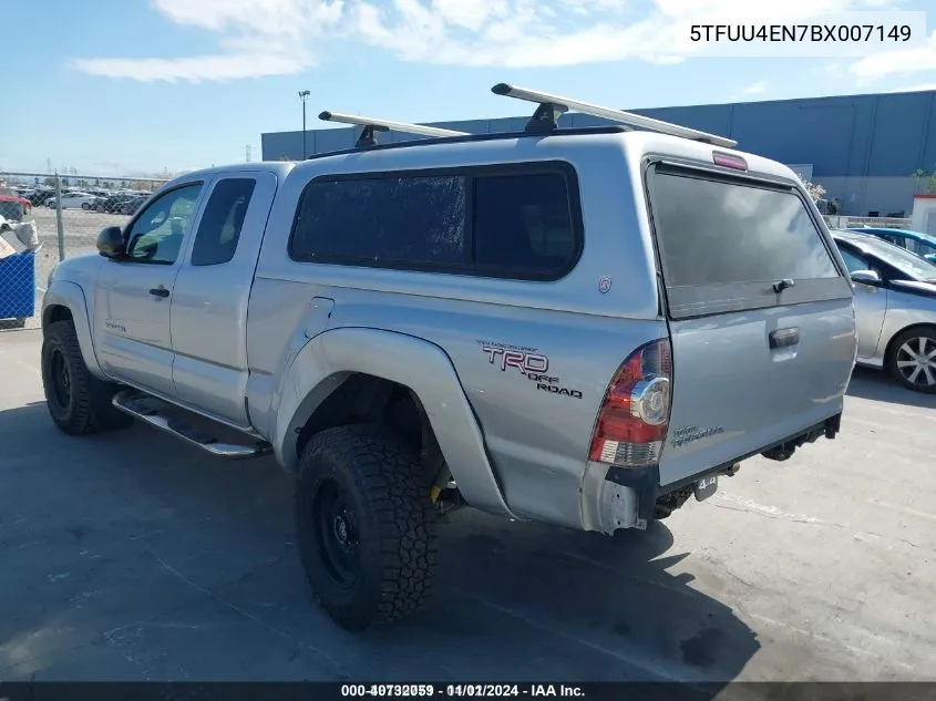 2011 Toyota Tacoma Base V6 VIN: 5TFUU4EN7BX007149 Lot: 40732059