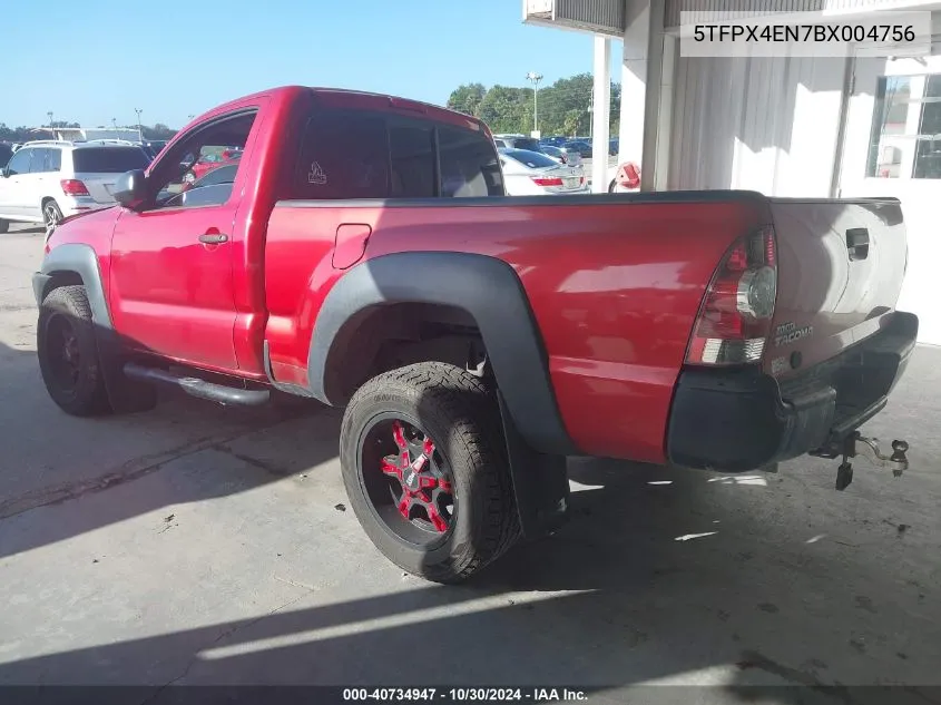 2011 Toyota Tacoma VIN: 5TFPX4EN7BX004756 Lot: 40734947