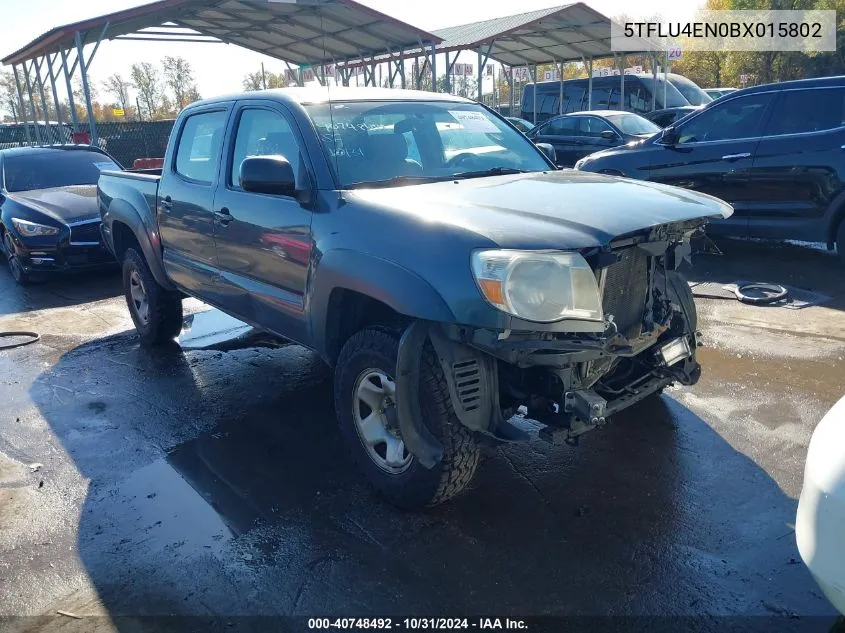 2011 Toyota Tacoma Base V6 VIN: 5TFLU4EN0BX015802 Lot: 40748492