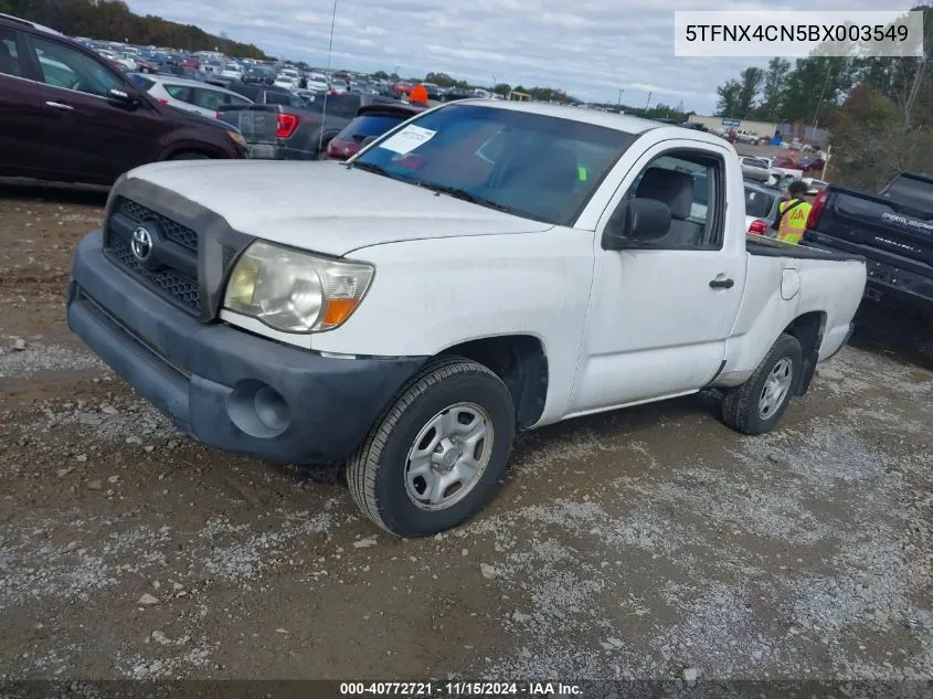 2011 Toyota Tacoma VIN: 5TFNX4CN5BX003549 Lot: 40772721