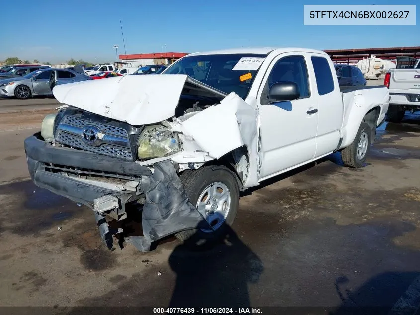 2011 Toyota Tacoma VIN: 5TFTX4CN6BX002627 Lot: 40776439