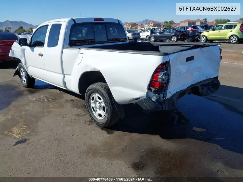 2011 Toyota Tacoma VIN: 5TFTX4CN6BX002627 Lot: 40776439