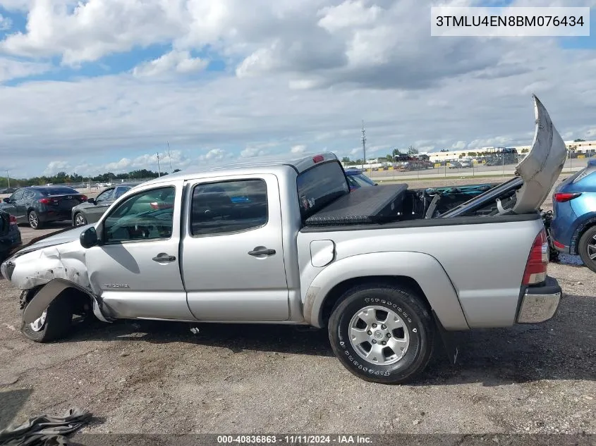 2011 Toyota Tacoma Double Cab VIN: 3TMLU4EN8BM076434 Lot: 40836863