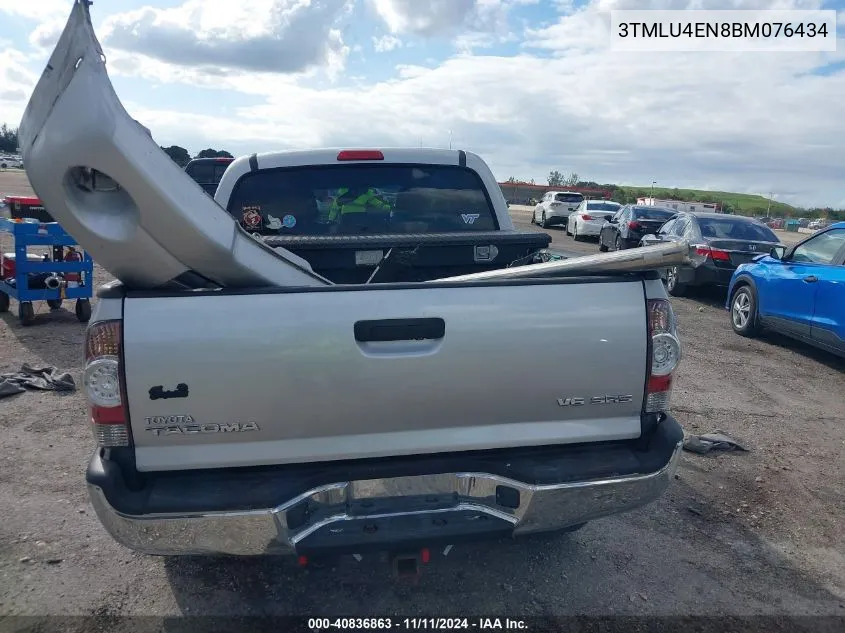 2011 Toyota Tacoma Double Cab VIN: 3TMLU4EN8BM076434 Lot: 40836863