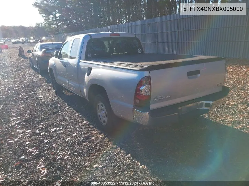 2011 Toyota Tacoma Access Cab VIN: 5TFTX4CNXBX005000 Lot: 40853922