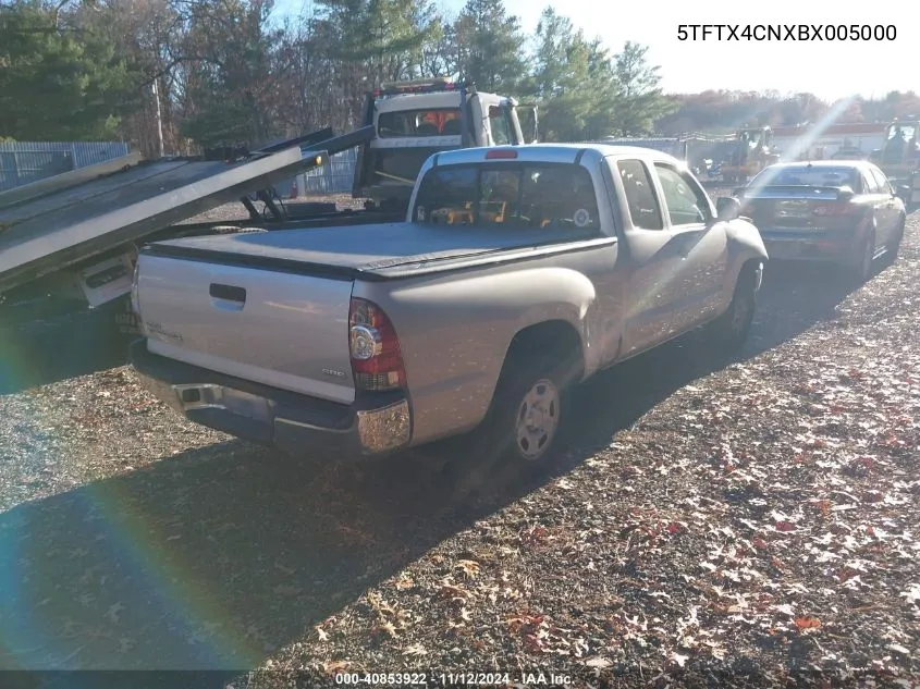 2011 Toyota Tacoma Access Cab VIN: 5TFTX4CNXBX005000 Lot: 40853922