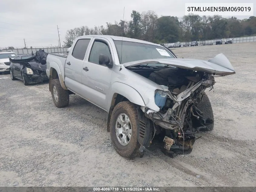 2011 Toyota Tacoma Double Cab VIN: 3TMLU4EN5BM069019 Lot: 40867718