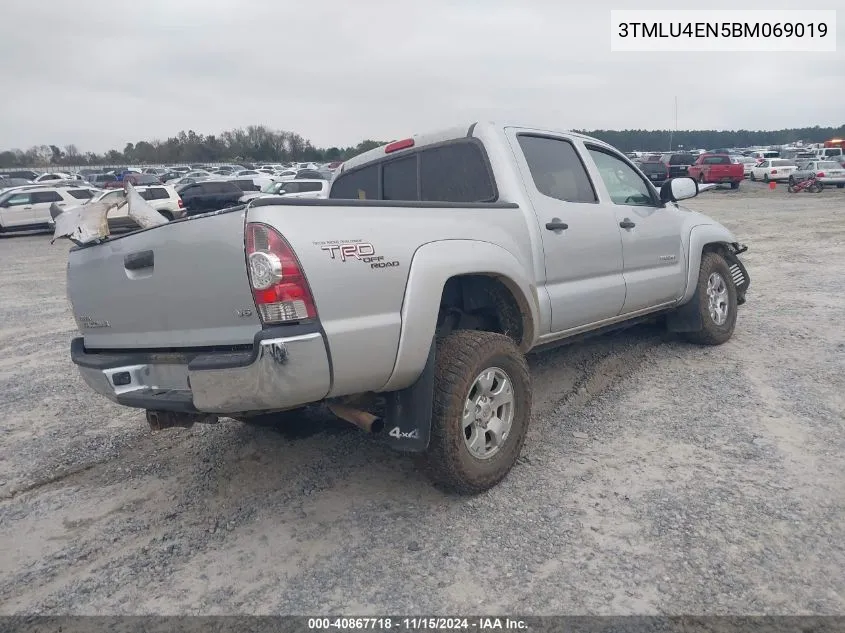 2011 Toyota Tacoma Double Cab VIN: 3TMLU4EN5BM069019 Lot: 40867718