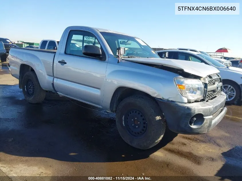 2011 Toyota Tacoma VIN: 5TFNX4CN6BX006640 Lot: 40881082