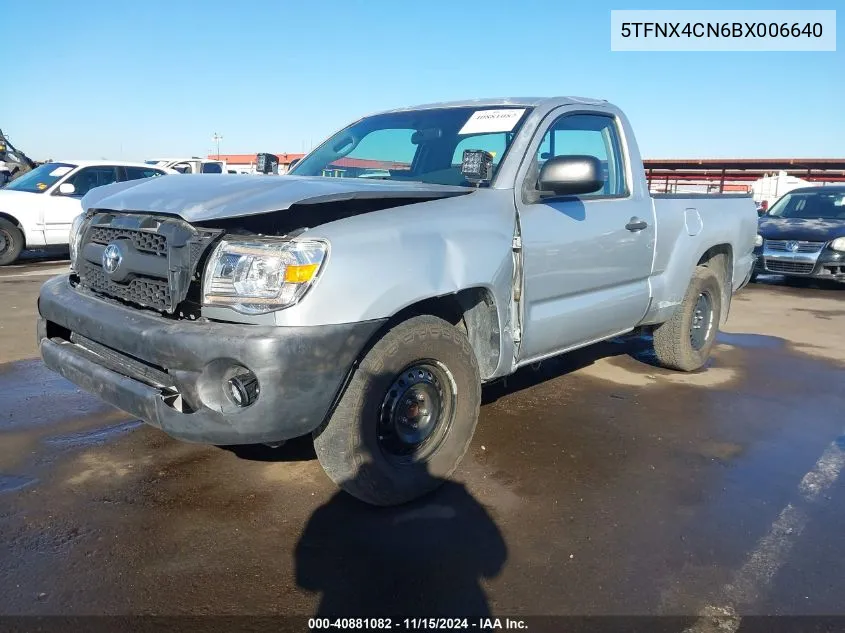 2011 Toyota Tacoma VIN: 5TFNX4CN6BX006640 Lot: 40881082