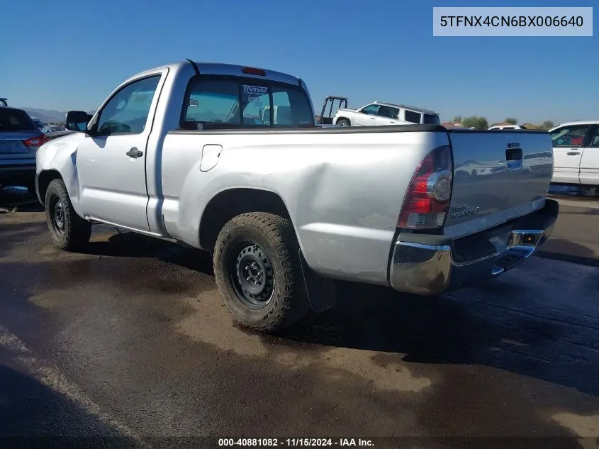 2011 Toyota Tacoma VIN: 5TFNX4CN6BX006640 Lot: 40881082