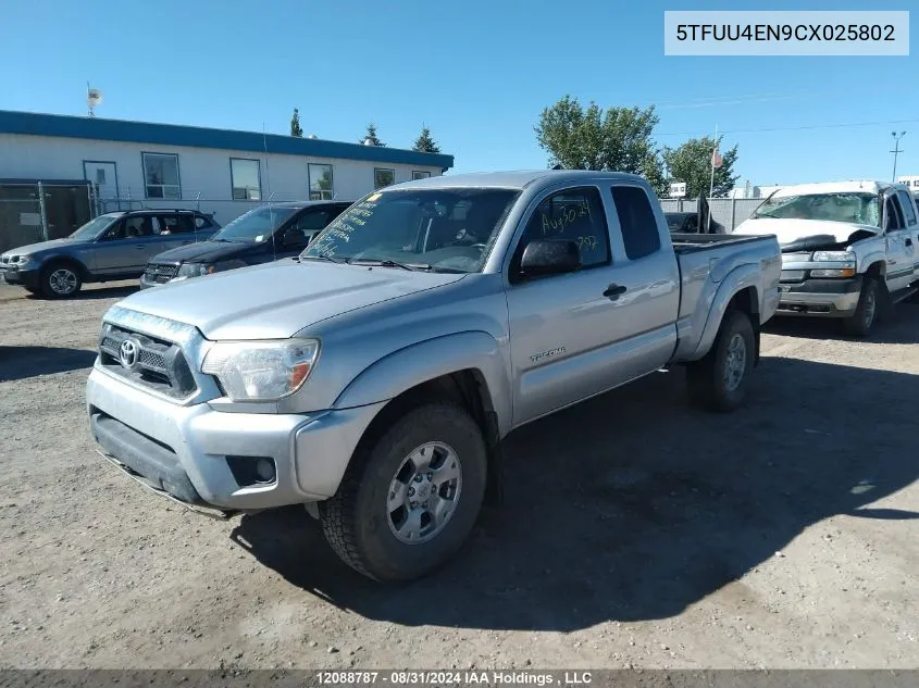 2012 Toyota Tacoma VIN: 5TFUU4EN9CX025802 Lot: 12088787