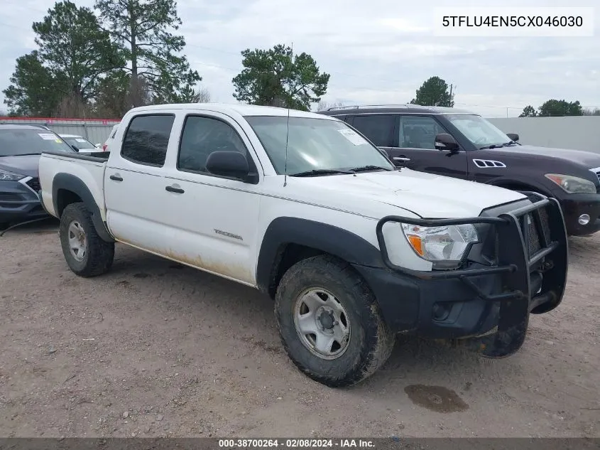 2012 Toyota Tacoma Base V6 VIN: 5TFLU4EN5CX046030 Lot: 38700264